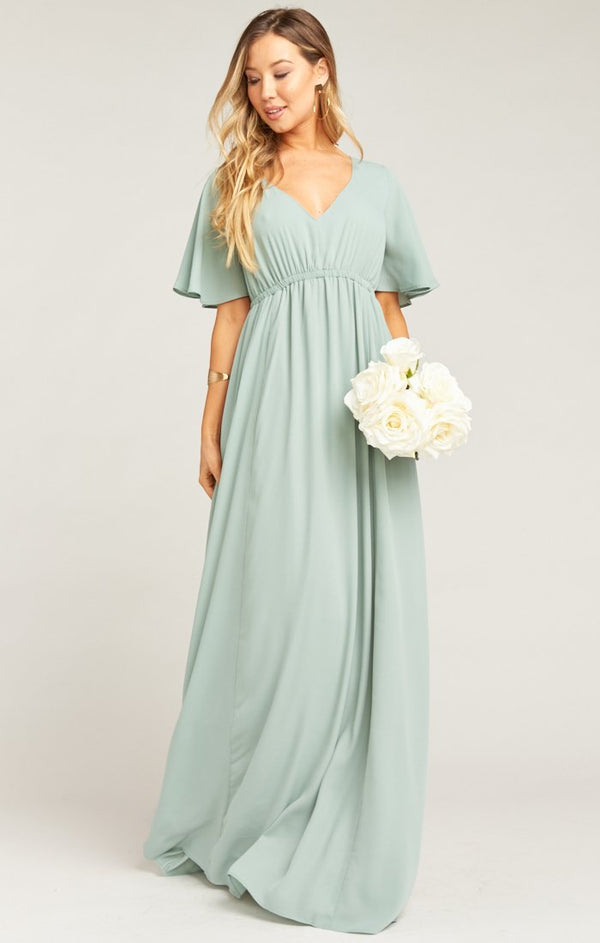 Emily Empire Maxi Dress ~ Silver Sage ...